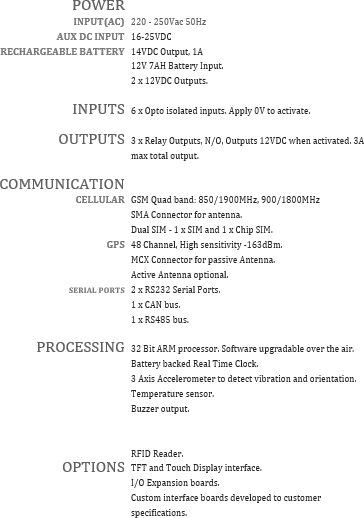 Technical Specifications